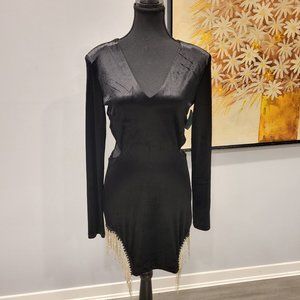 NWT Velvet Mini Dress Black Size medium